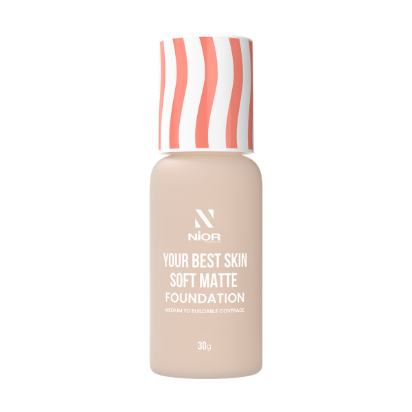 Nior Your Best Skin Soft Matte Foundation – Vanilla Ice (Fair) 30ml - Image 3