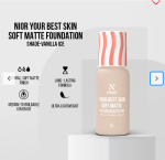 Nior Your Best Skin Soft Matte Foundation – Vanilla Ice (Fair) 30ml - Image 3