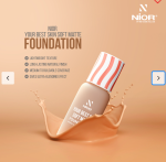 Nior Your Best Skin Soft Matte Foundation – Vanilla Ice (Fair) 30ml - Image 4