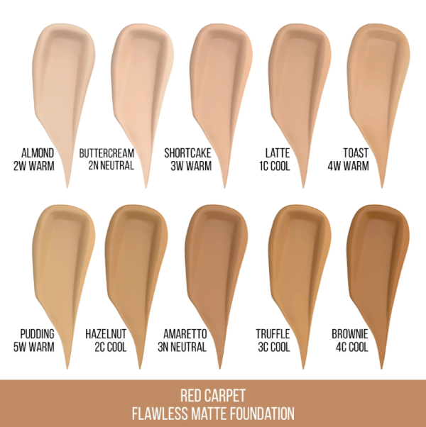 NIOR Red Carpet Flawless Matte Foundation Hazelnut 2C Cool - Image 7