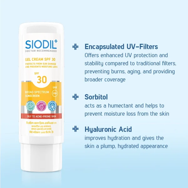 SIODIL Gel Cream SPF 30 100ml - Image 6